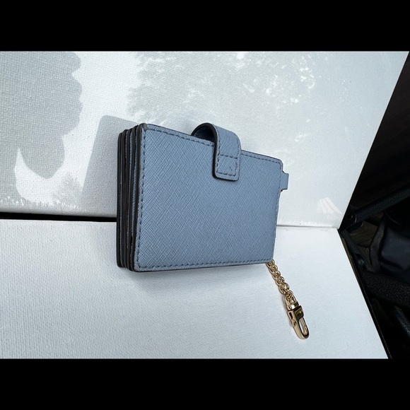 Michael Kors Karla Pale Blue Card Case Leather - Picture 5 of 10